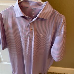 Men's Rhoback Striped Polo - Blue and Pink